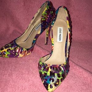 Steve Madden Galactik rhinestone jeweled heel shoes d’orsay pointy toe NEW 7
